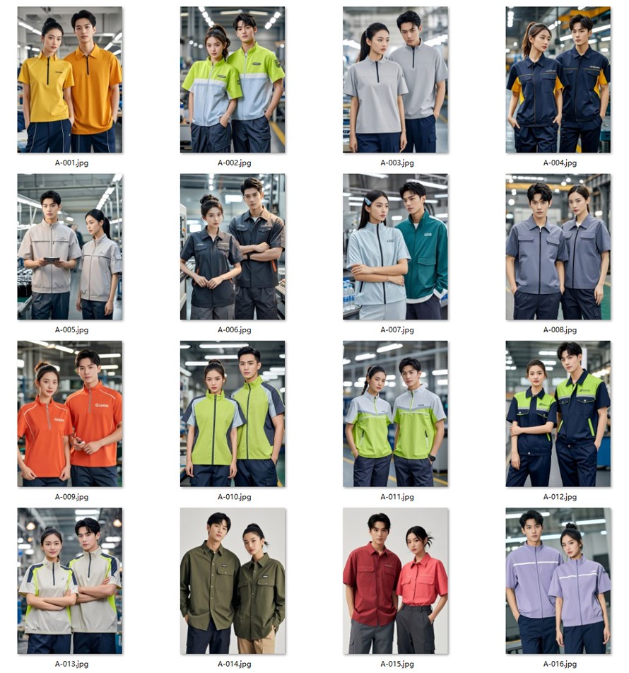 時尚款企業團隊工作服定制款，員工制服，商務夾克，T恤襯衫工作服