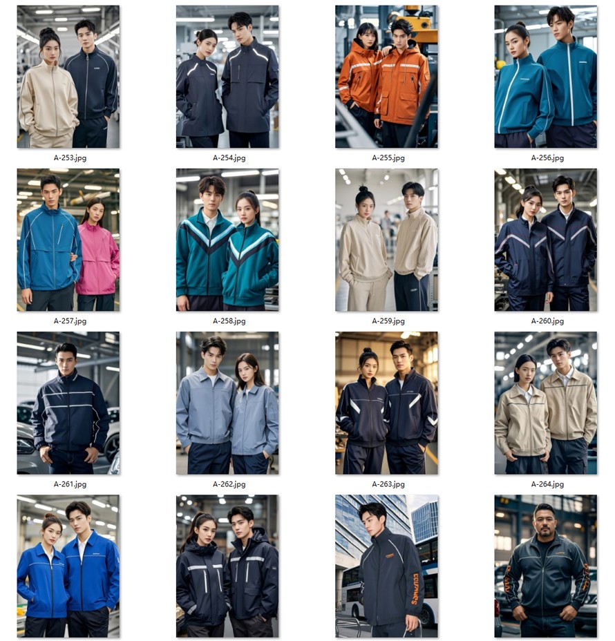 時尚款企業團隊工作服定制款，員工制服，商務夾克，T恤襯衫工作服