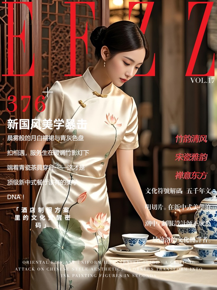 新國風美學制服-酒店中式餐廳服務員工作服文化符號解碼圖鑒