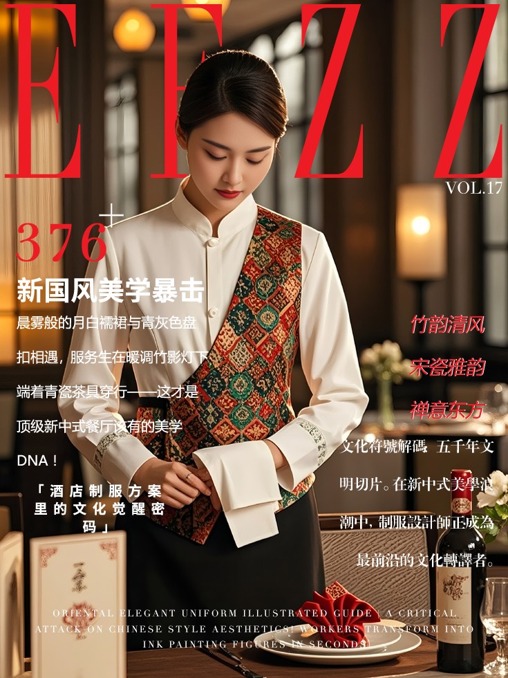 新國風美學制服-酒店中式餐廳服務員工作服文化符號解碼圖鑒