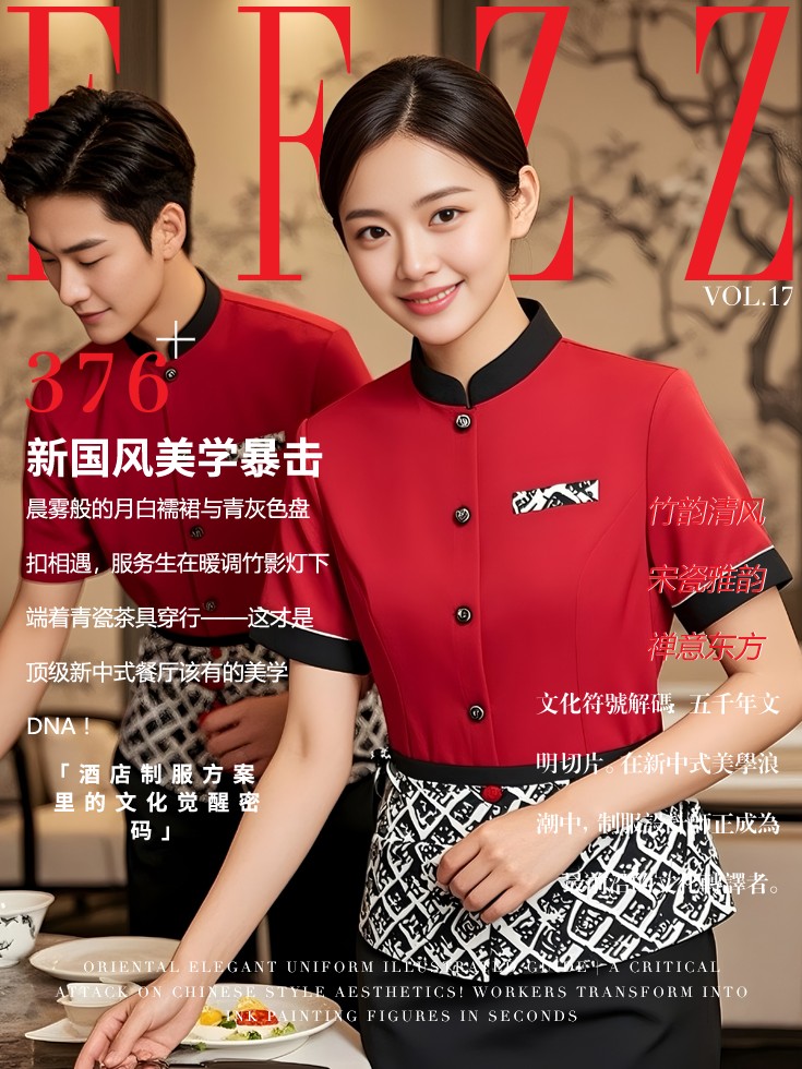 新國風美學制服-酒店中式餐廳服務員工作服文化符號解碼圖鑒