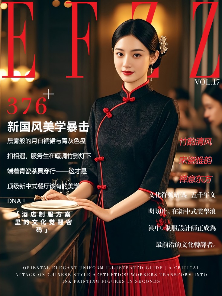 新國風美學制服-酒店中式餐廳服務員工作服文化符號解碼圖鑒