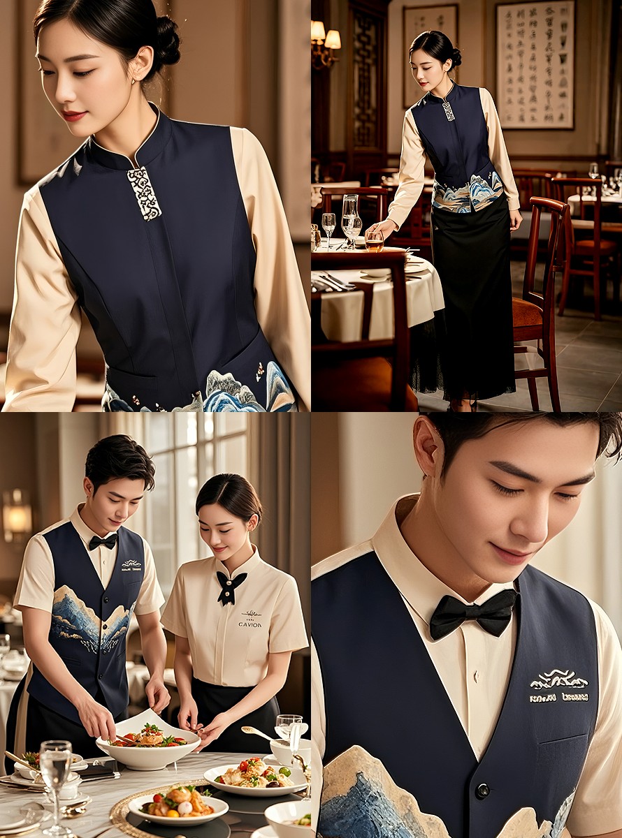 新國風美學制服-酒店中式餐廳服務員工作服文化符號解碼圖鑒