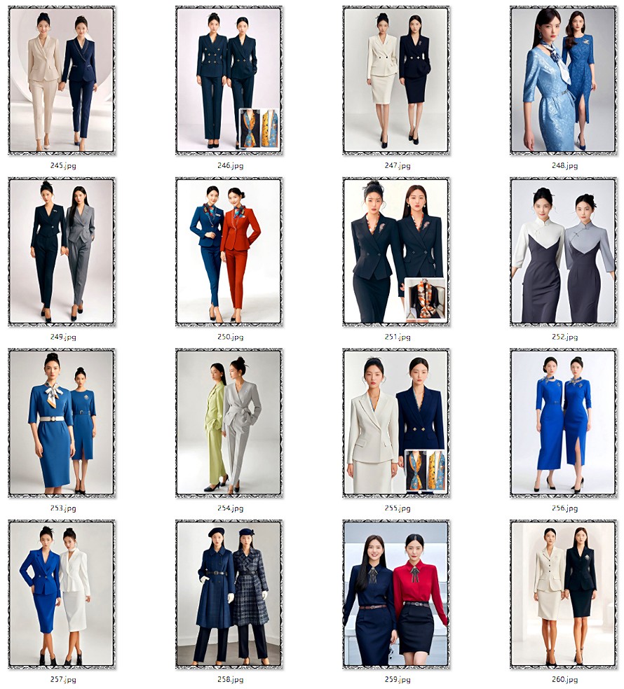 EFZZ時尚導購銷售職業套裝設計畫冊：職場穿搭全場景制服圖鑒