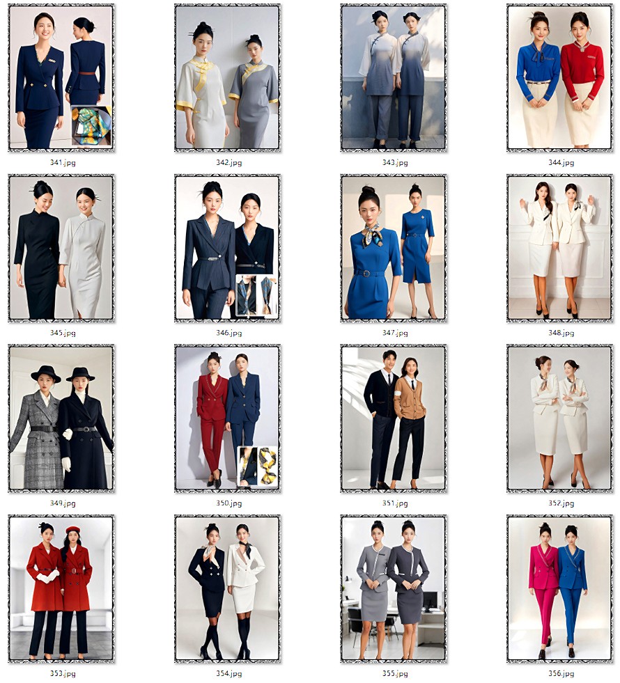 EFZZ時尚導購銷售職業套裝設計畫冊：職場穿搭全場景制服圖鑒