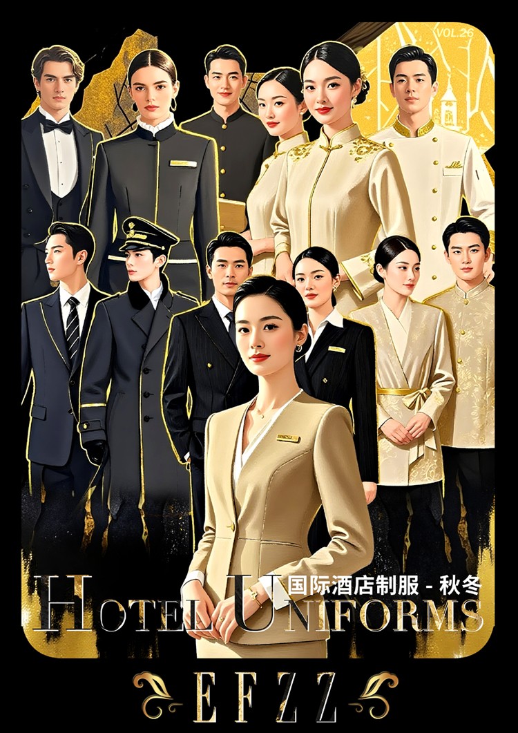 EFZZ國(guó)際酒店秋冬制服，酒店人工作服定制圖