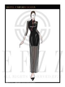 星級(jí)酒店中餐廳女領(lǐng)班制服設(shè)計(jì)圖137