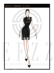 大師手繪中餐廳領(lǐng)班制服設(shè)計(jì)圖138