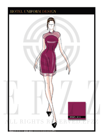 原創手繪中餐廳領班制服設計圖140