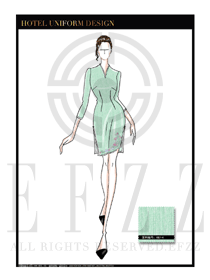 大師手繪中餐廳領班制服設計圖148