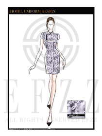 星級酒店中餐廳女領班制服設計圖153