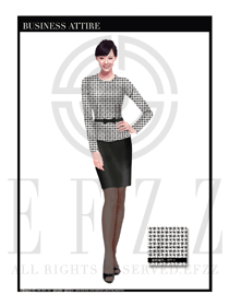  女時尚OL職業(yè)裝設(shè)計圖1102