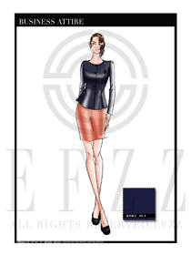 女時(shí)尚OL職業(yè)裝設(shè)計(jì)圖1155