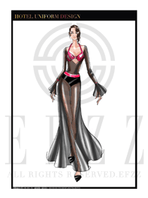 夜總會DJ包房公主服設計圖753