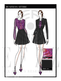 OL時尚女秋冬長袖職業(yè)裝設(shè)計(jì)圖1224