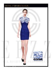 養生休閑會所服務生制服設計圖591