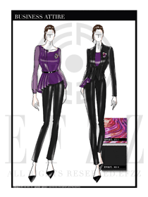 大師手繪女款秋冬職業(yè)裝設(shè)計圖1235