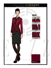 女秋冬職業裝背面設計圖1266