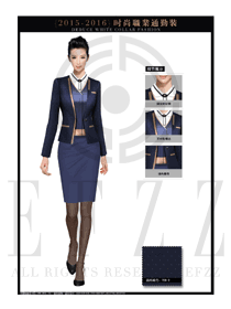 女秋冬職業裝背面設計圖1274