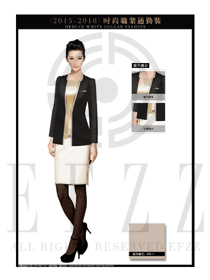 黑色女秋冬職業裝外套款式圖1280