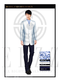 白色男款酒店經理職業裝款式圖419