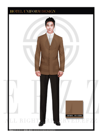 深黃色酒店制服經理職業裝設計圖431