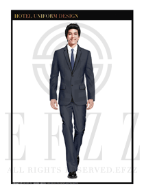 深灰色男款酒店經理制服款式圖447