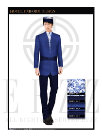 寶石藍(lán)男款酒店門童制服設(shè)計(jì)圖1131