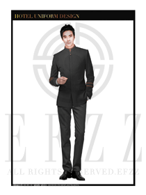 黑色男款酒店門童制服設(shè)計圖1192