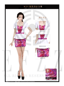 夜總會(huì)時(shí)尚紫色炫彩DJ包房公主服設(shè)計(jì)圖800