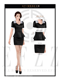 時尚黑色短裙款KTV夜場DJ公主服裝設(shè)計圖811