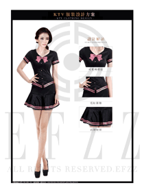 KTV時(shí)尚黑色修身款夜場DJ公主服裝設(shè)計(jì)圖815