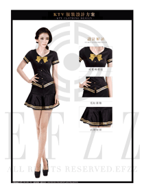 夜總會黑色時尚短裙款DJ包房公主服設計圖816