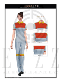 灰色經(jīng)典款女裝工程服夏裝款式設(shè)計圖089