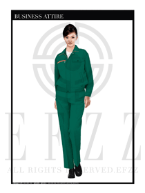 綠色春秋款工程服服裝設(shè)計(jì)圖1002