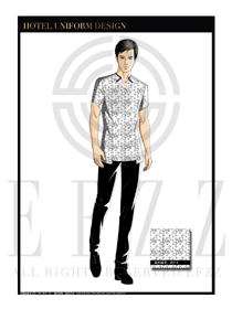 黑色四方塊男款水療SPA服務(wù)員制服設(shè)計(jì)圖193