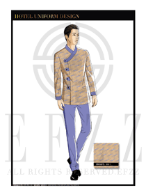 金色男款水療SPA服務(wù)員制服設(shè)計圖195