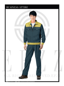時尚墨綠色春秋男款工程服服裝款式圖1013