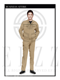 時尚卡其色春秋男款工程服服裝款式圖1015