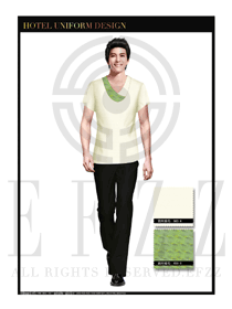 時尚卡其色男款按摩技師制服設計圖1328