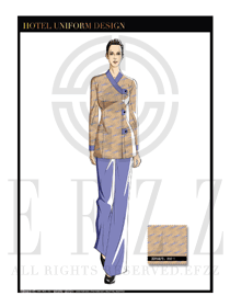 時尚金色女款水療SPA服務員服裝款式圖198