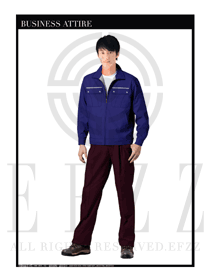 時尚藍色春秋男款工程服服裝款式圖1029