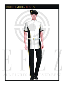優雅白男款保安服短袖服裝款式圖318
