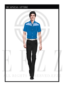 淺藍(lán)色男款保安服短袖服裝款式圖322