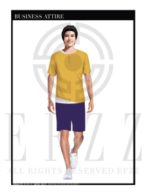 時尚黃色男款水療SPA服務員服裝款式圖204