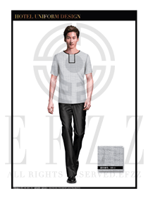時尚淺灰色男款水療SPA服務員服裝款式圖212
