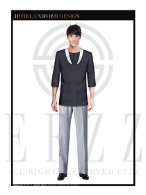 時尚黑色男款水療SPA服務員服裝款式圖214