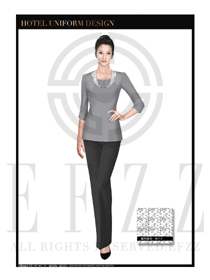 灰色女款水療會(huì)所服務(wù)員制服設(shè)計(jì)圖215