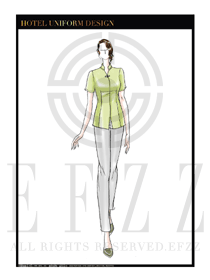 粉綠色女款水區更衣服務員制服設計圖219