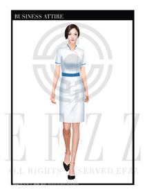 典雅白短袖顯身材女款按摩技師款式設(shè)計圖1363